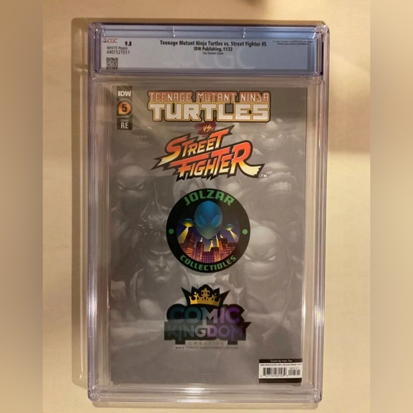 9.8 CGC Graded TMNT Vs Street Fighter #5 Ivan Tao Virgin Variant - Picture 5 of 6